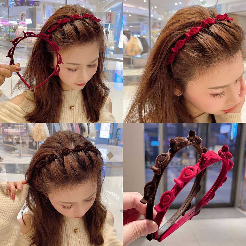 Hair Care Baby - 1/3 Pièces Serre-tête Tressé Floqué pour